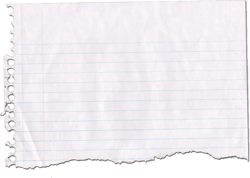 Torn Notebook Paper Png Paper