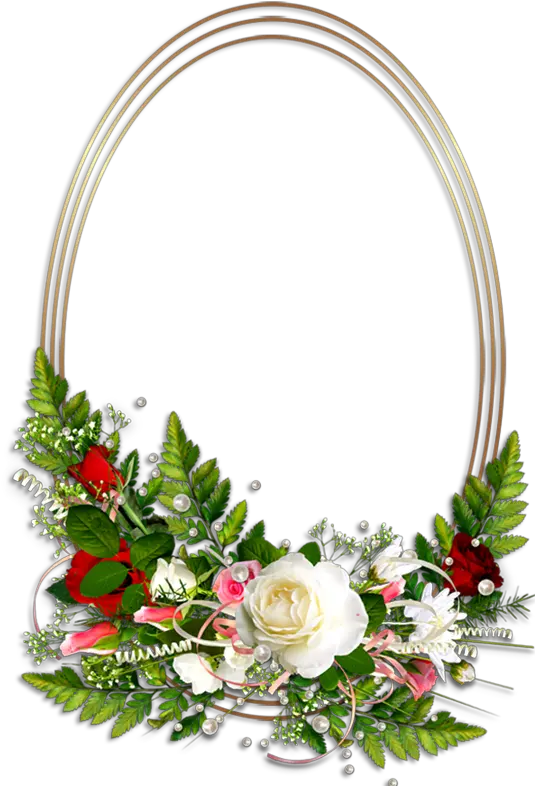 Death Photo Flower Frames Png Oval Frame With Flower