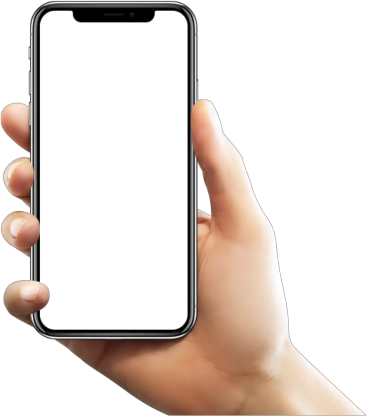 hp handphone mobile frame Hand Iphone X Png