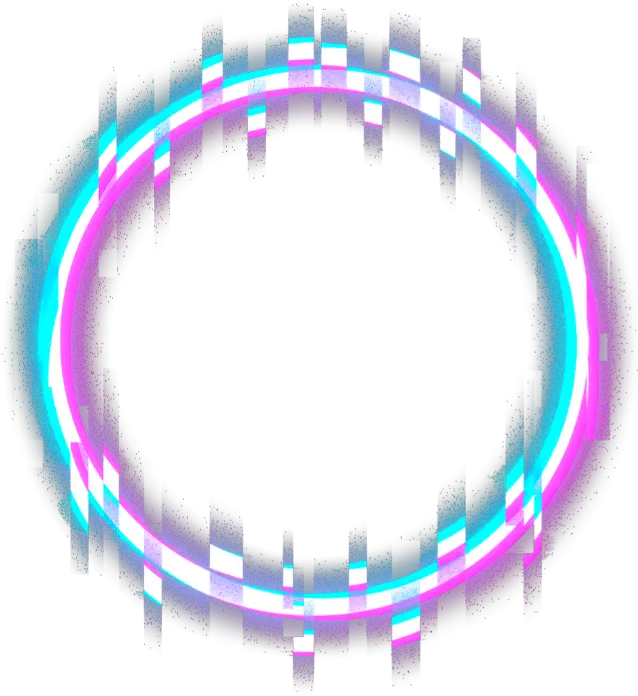 Neon Circle Glitch Png