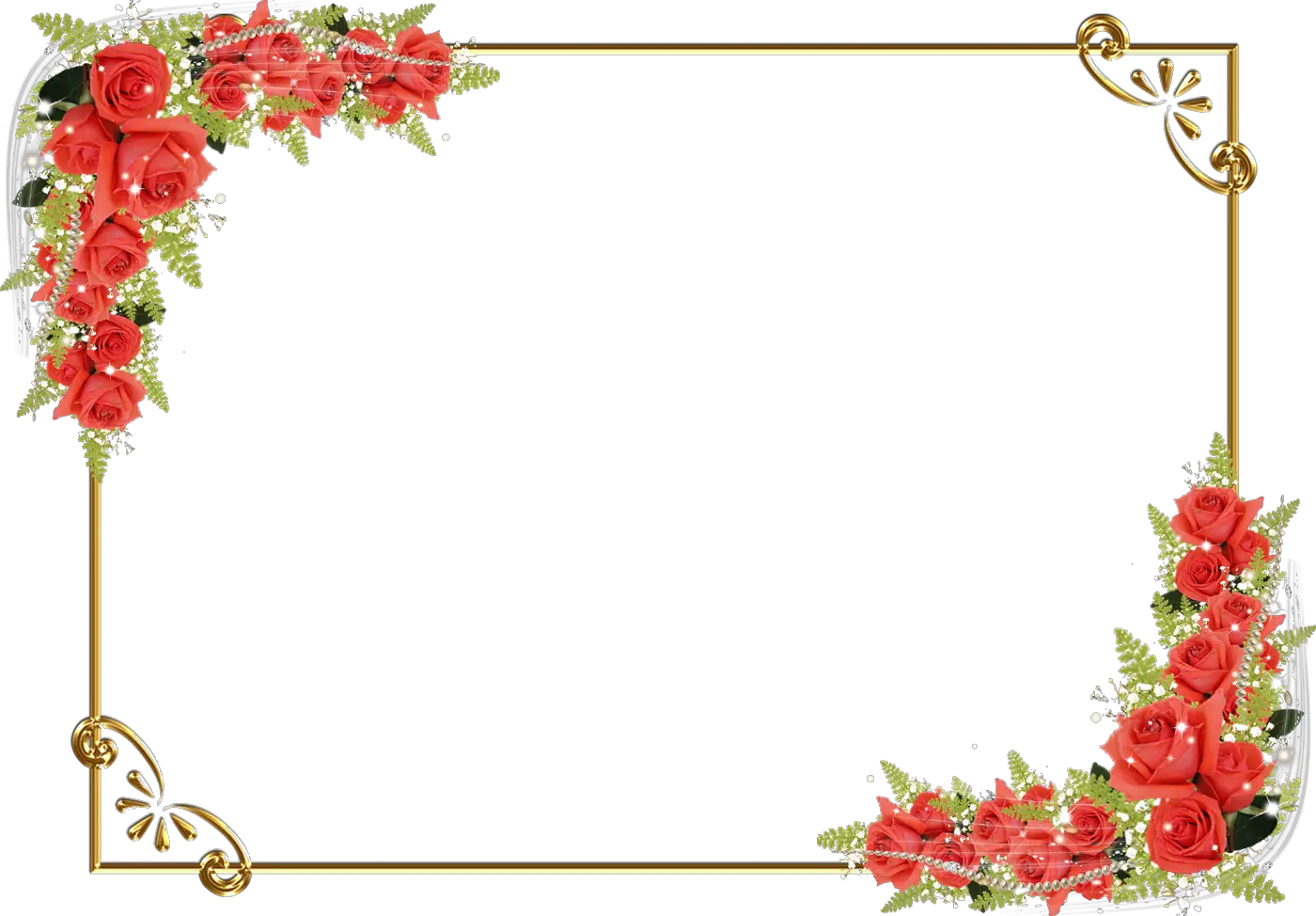 Transparent Background Flower Border Png