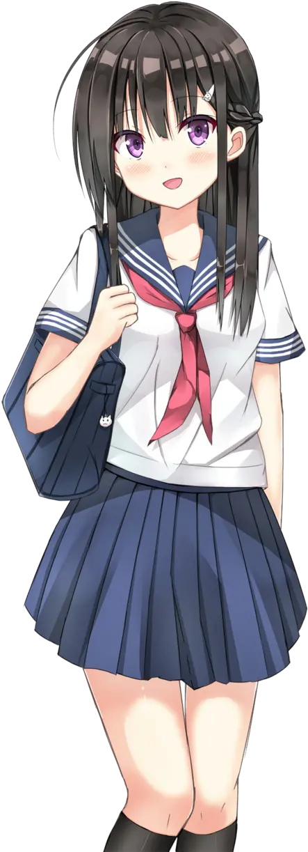 Adorable Cute Anime School Girl