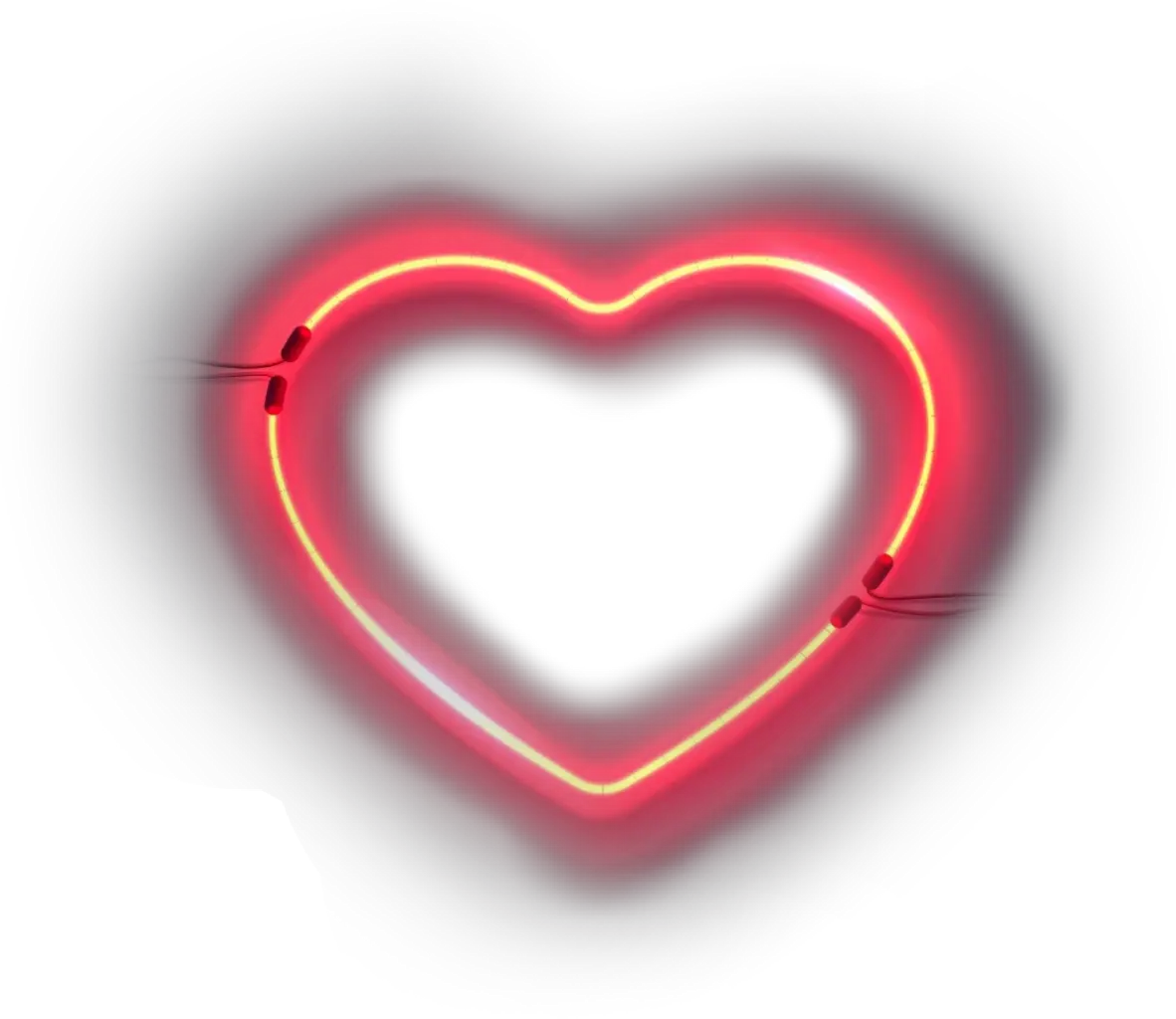 neon heart neonheart red redheart redneon redneonheart Transparent Neon Heart Png