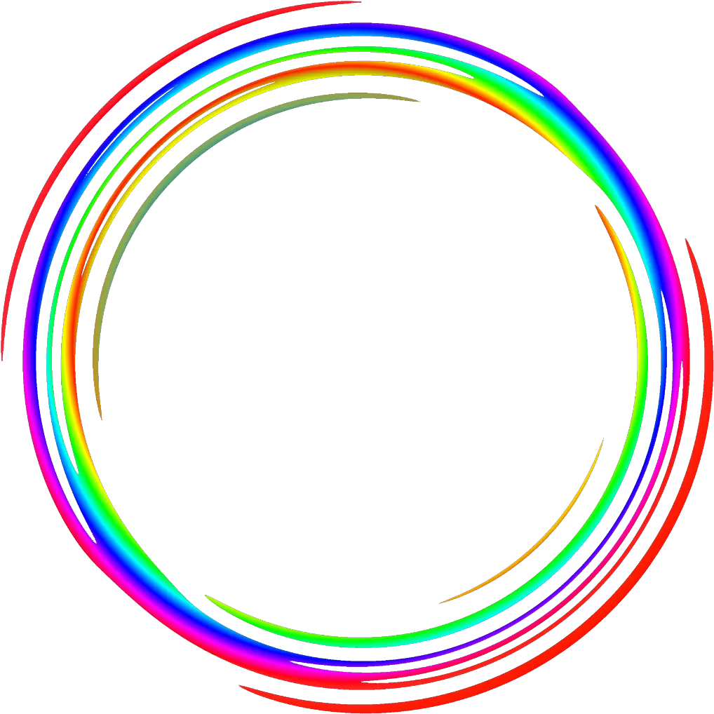 Round Frames Frame Border Borders Colorful Rainbow Circle