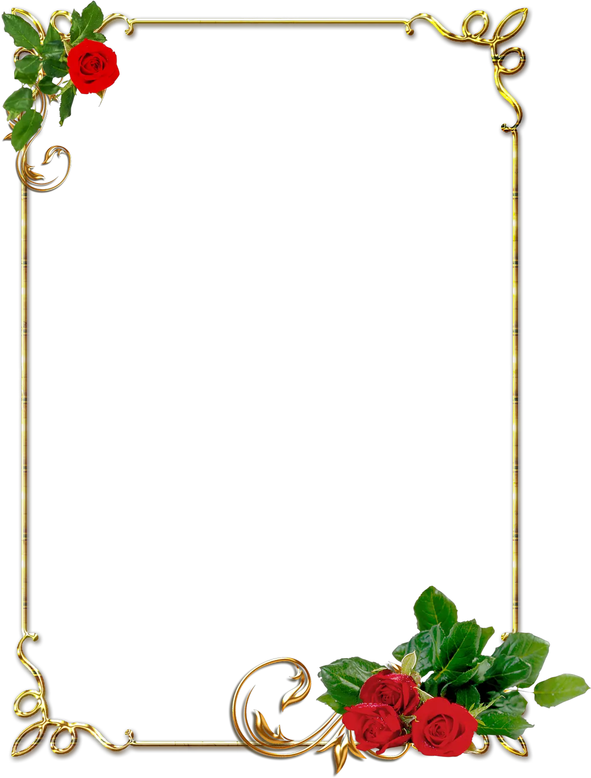 Rose Flower Border Png