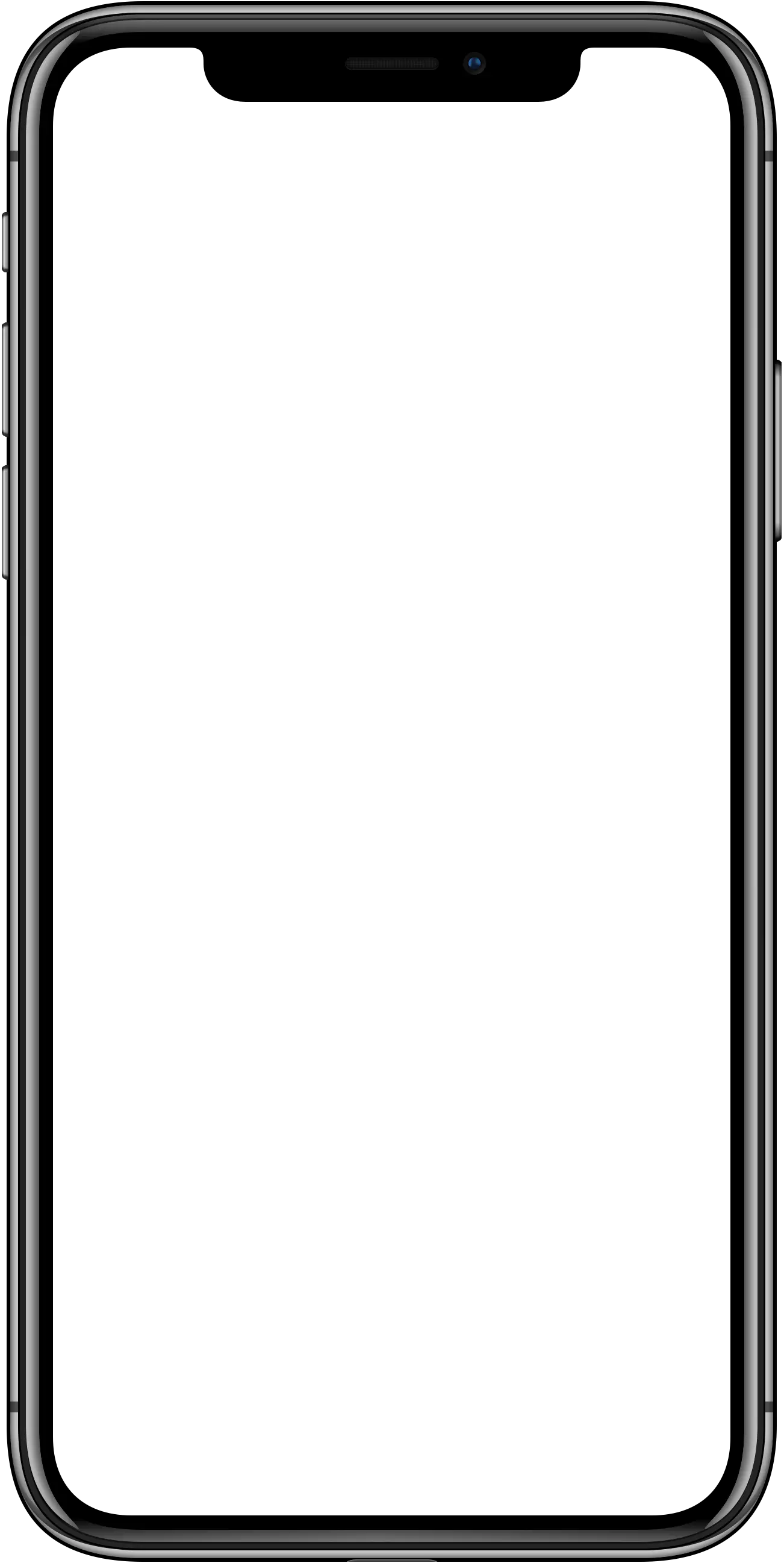 Transparent Black Line Png Blank White Screen Of Iphone X