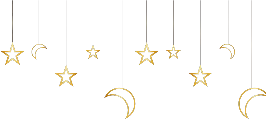 ftestickers clipart stars moons hanging gold Gold