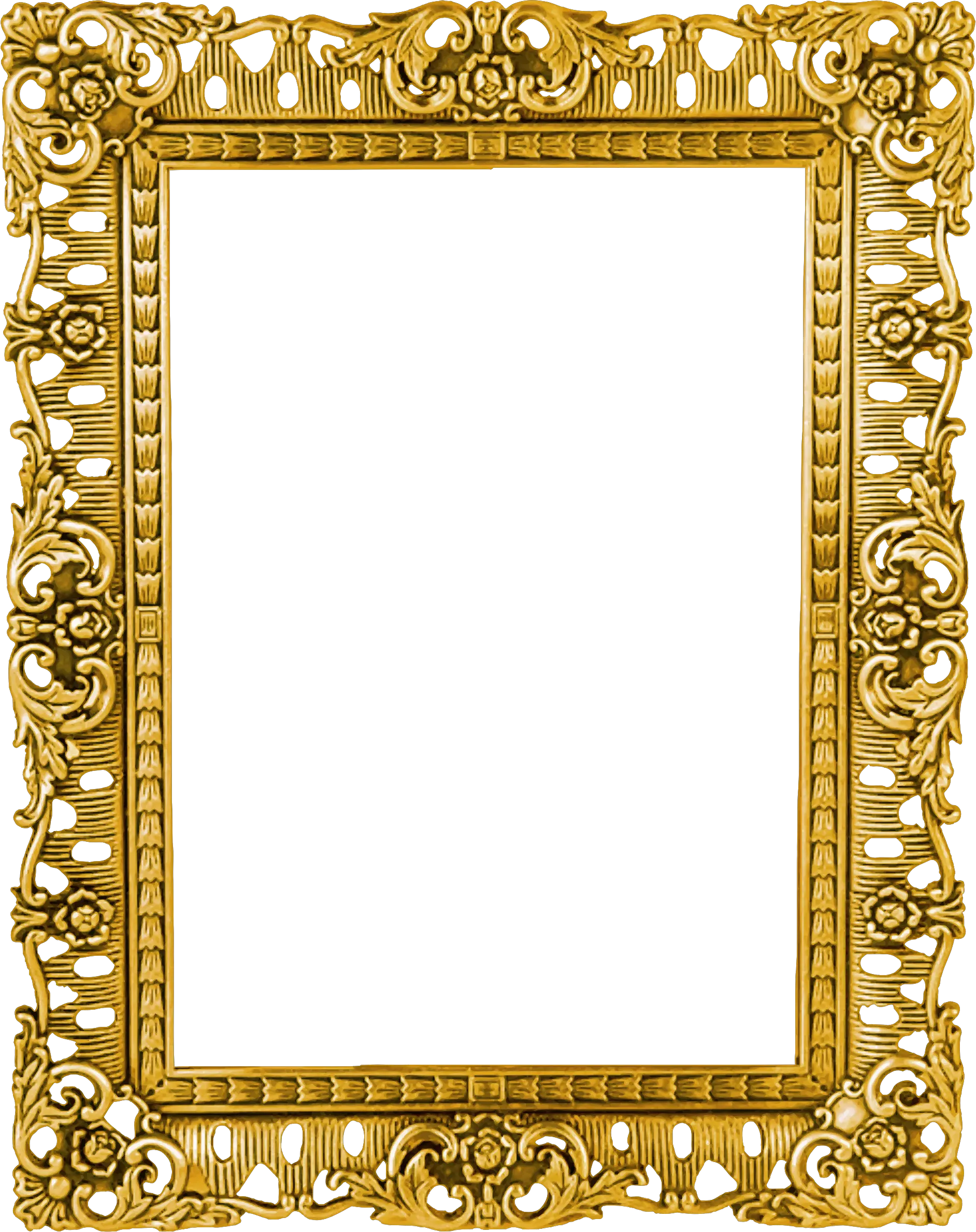 Ornate Picture Frame Png Transparent Gold Picture Frames