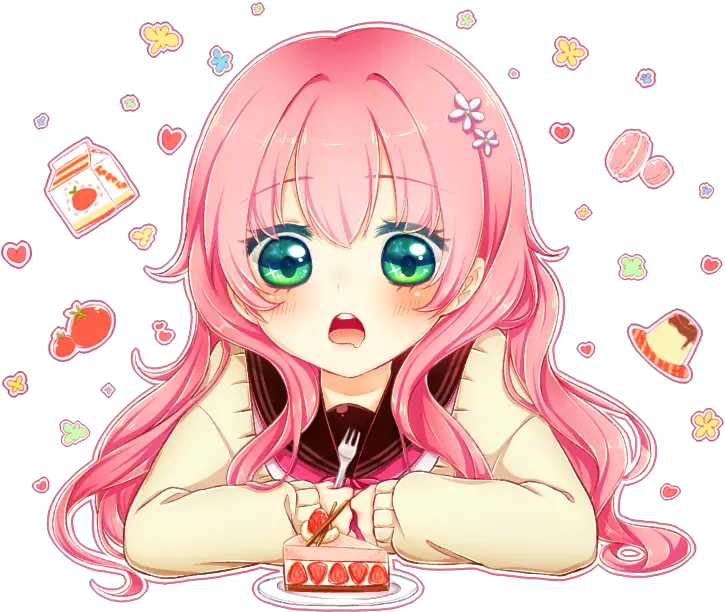 Transparent Happy Anime Girl Png Anime Girl Happy Birthday