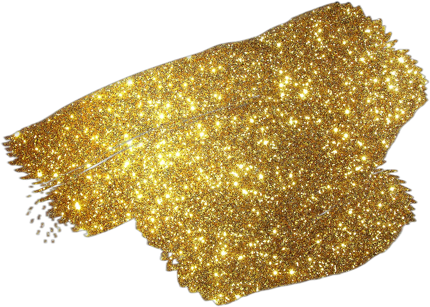 Transparent Background Sparkling Gold Glitter Png