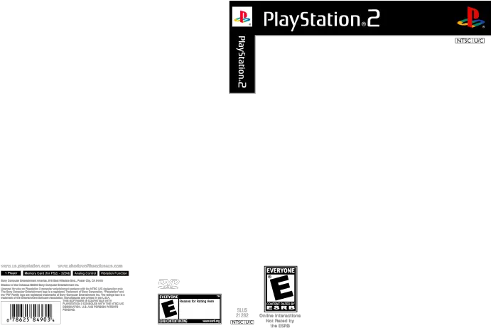 Playstation 2 Cover Template