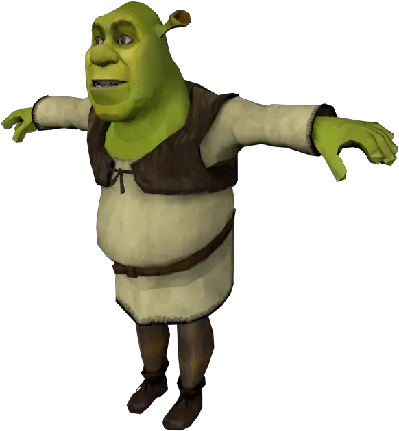 Shrek Face Png Shrek T Pose Transparent