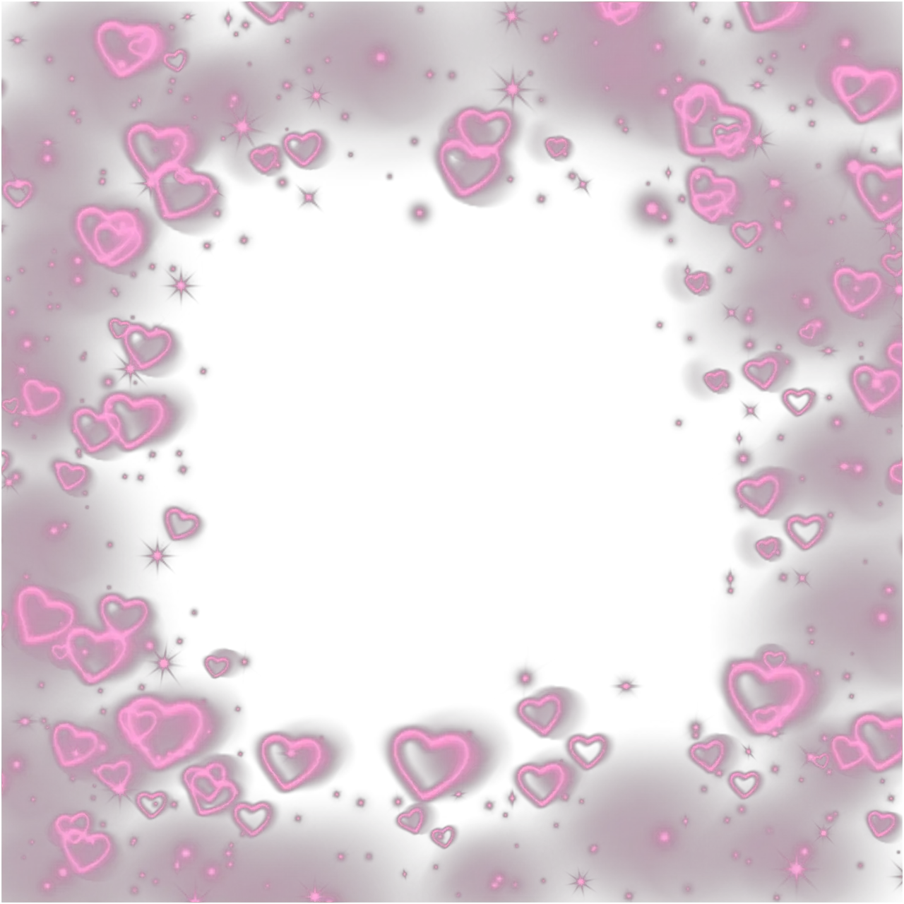 cute kawaii png overlay pink hearts uwu freetoedit Heart Overlay Png