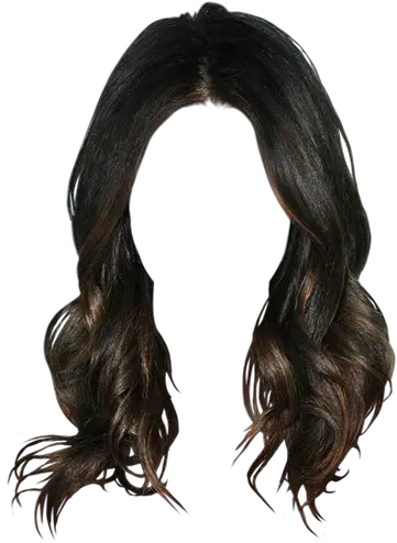 Long Dark Brown Hair Transparent