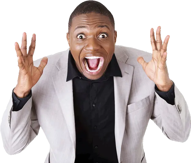 Black Surprise Male Man Happy Black Man Png