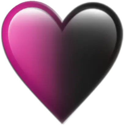 pink black blackpink followme heart emoji iphone Black And Pink Heart Emoji