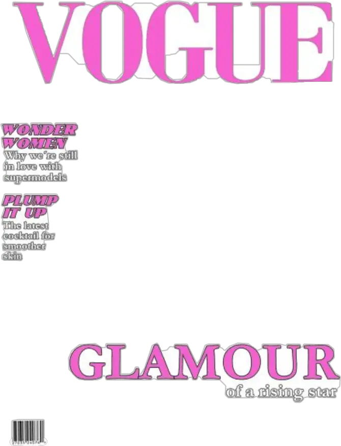 freetoedit vogue magazine cover glamour pink Vogue Magazine Cover Picsart