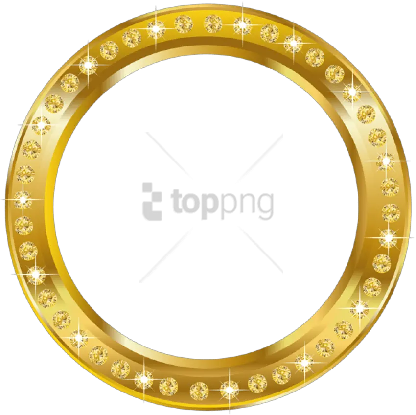 Gold Lace Border Png Golden Round Frame Png