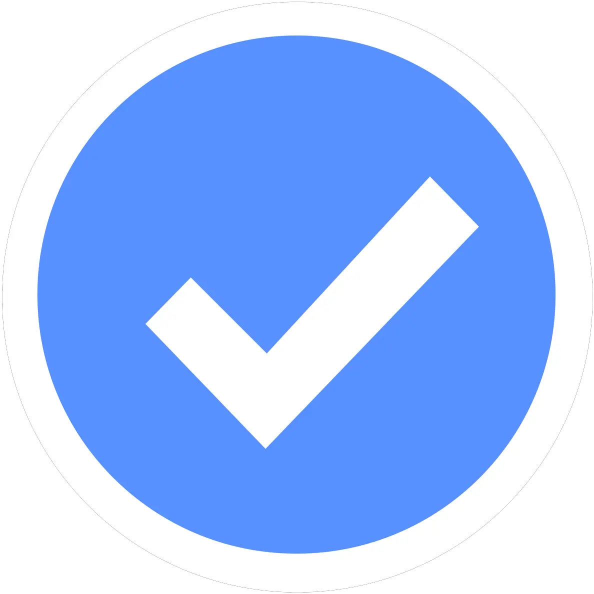 Blue Tick In Circle