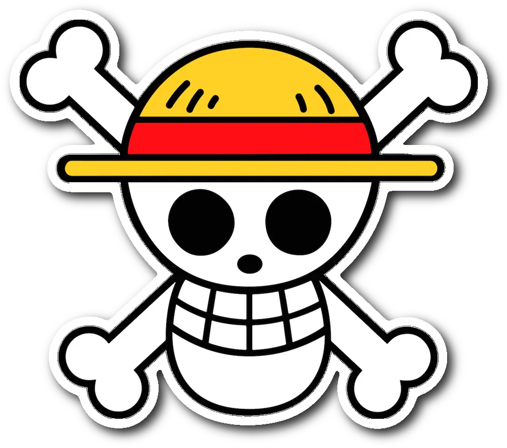 Straw Hat Pirates Luffy Symbol Sticker Logo One Piece Png