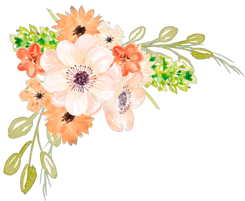 Transparent Background Watercolor Flowers Png