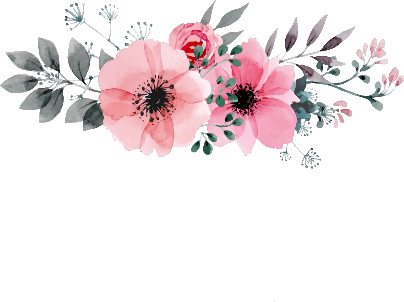 Watercolor Roses Png Vector Watercolor Flowers Png