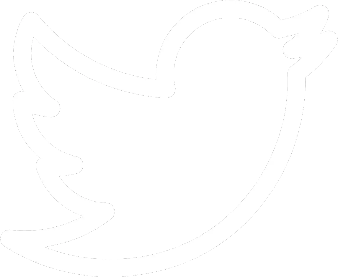 White Twitter Logo Outline