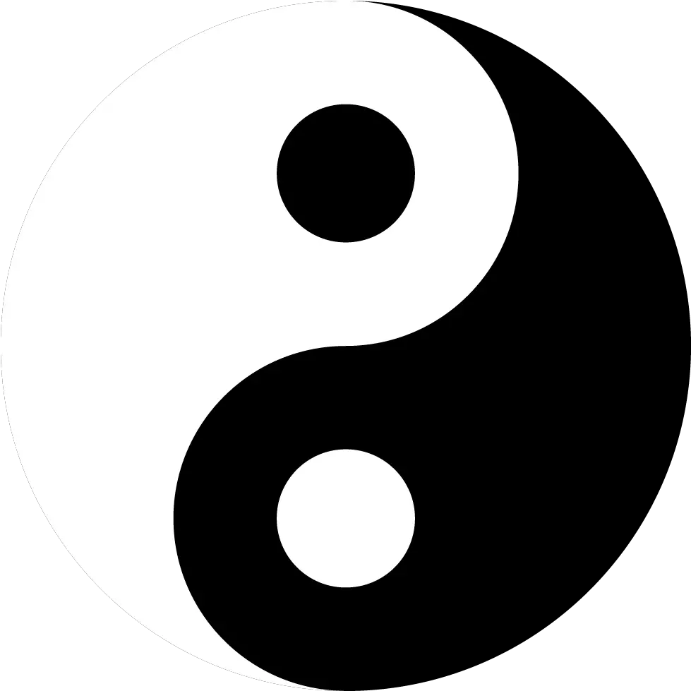 Transparent Black Circle Outline Png Yin Yang Transparent Icon