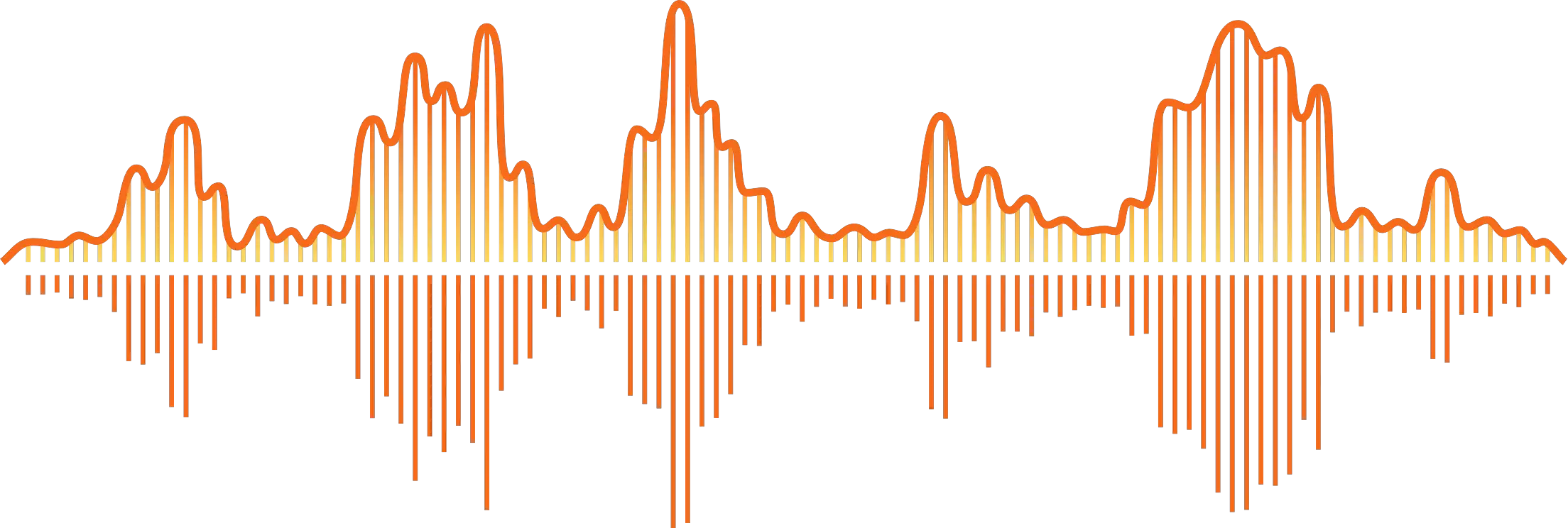 Sound-wave Audio Wave Orange Transparent