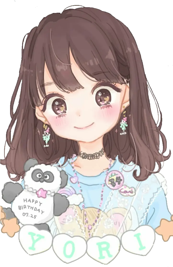 Transparent Happy Anime Girl Png Cute Anime Girl Colored