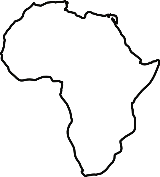 Transparent Africa Vector Png Easy Outline Of Africa