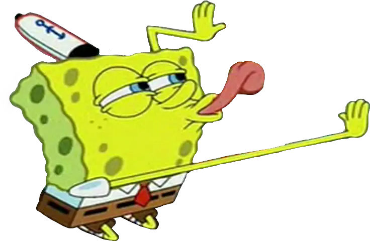 Spongebob Licking Meme Transparent