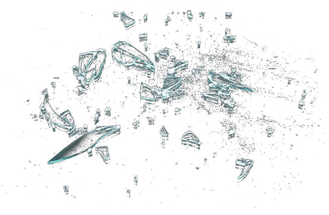 Glass Shards Transparent Background