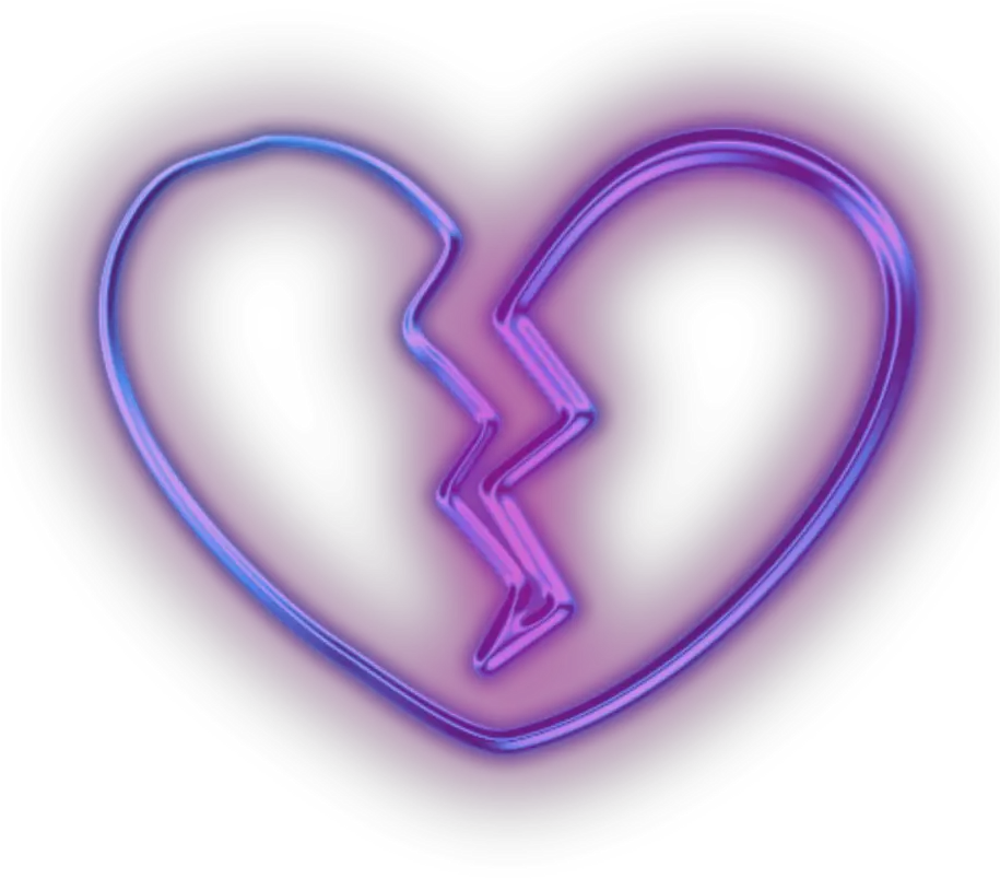 Transparent Neon Tumblr Neon Broken Heart Png