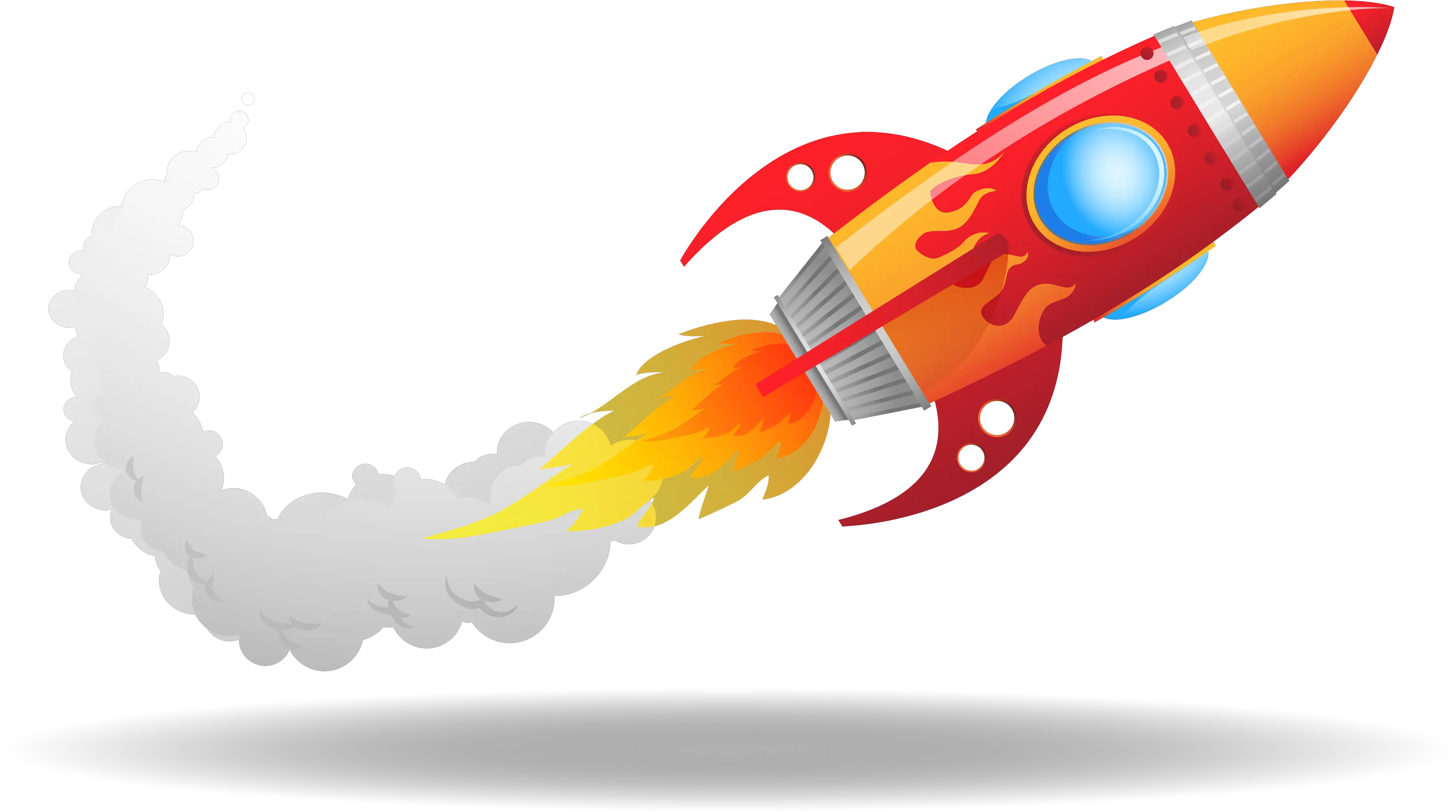 Transparent Fire Vector Png Flying Rocket Clipart