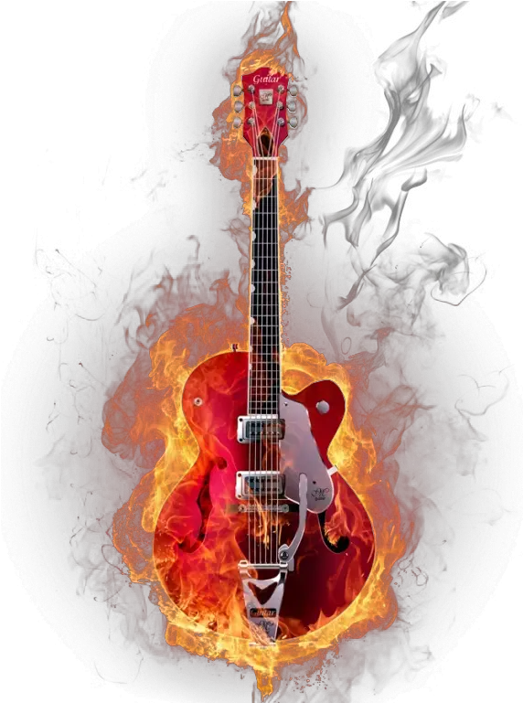 Burning Guitar Png