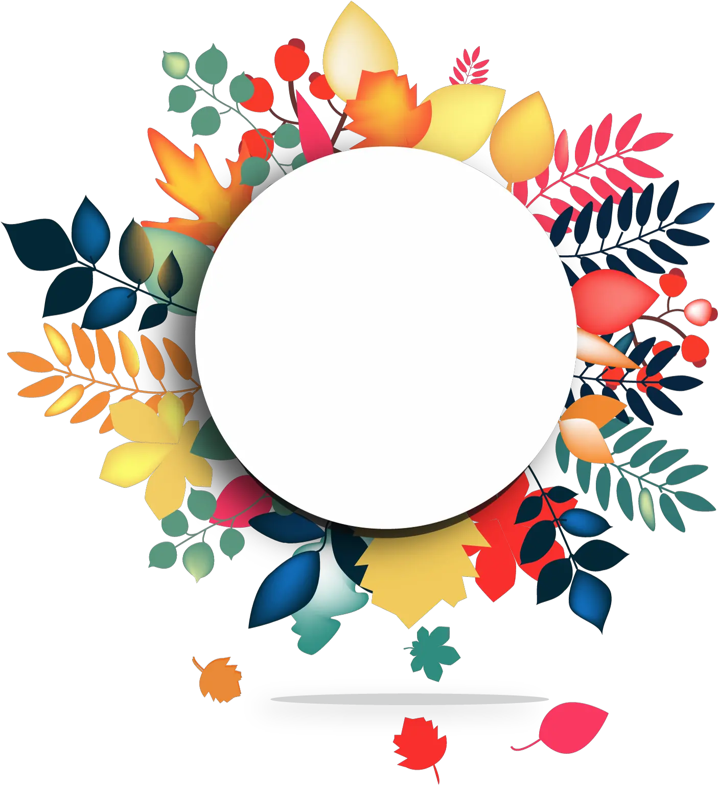 Clipart Circle Watercolor Flower Frame Png Vector