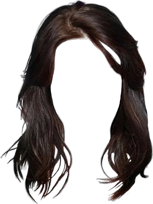 hair wig freetoedit Transparent Background Brown Hair Png