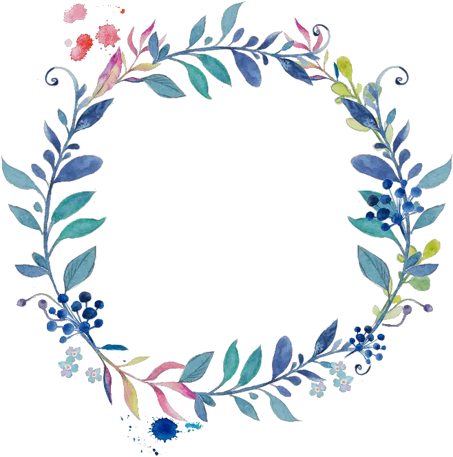 flowers floral wreath leaf circle watercolor Watercolor Wreath Flower Png