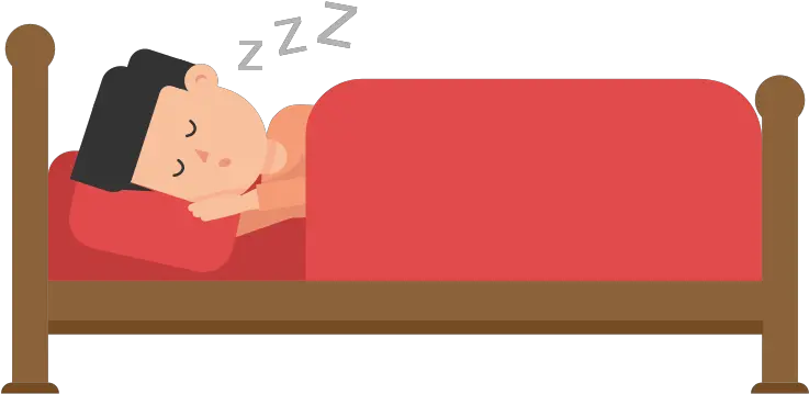 Cartoon Guy Sleeping In Bed