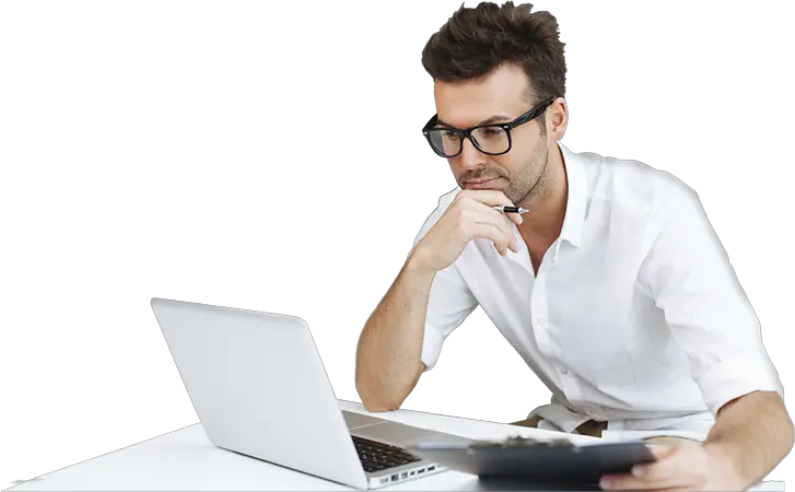 Man With Laptop Png