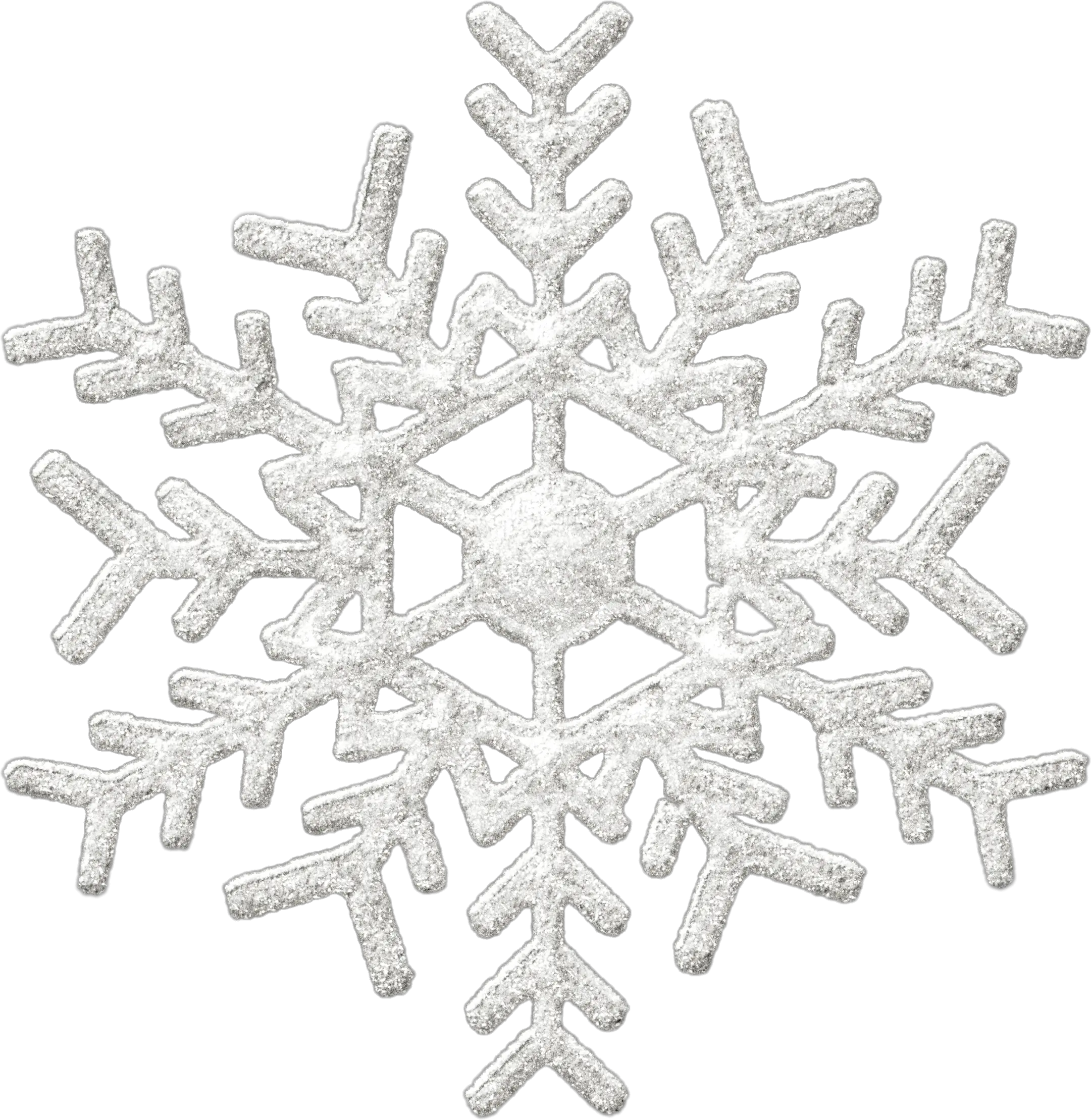 Transparent Black Snowflake Clipart Transparent Background Silver Snowflake