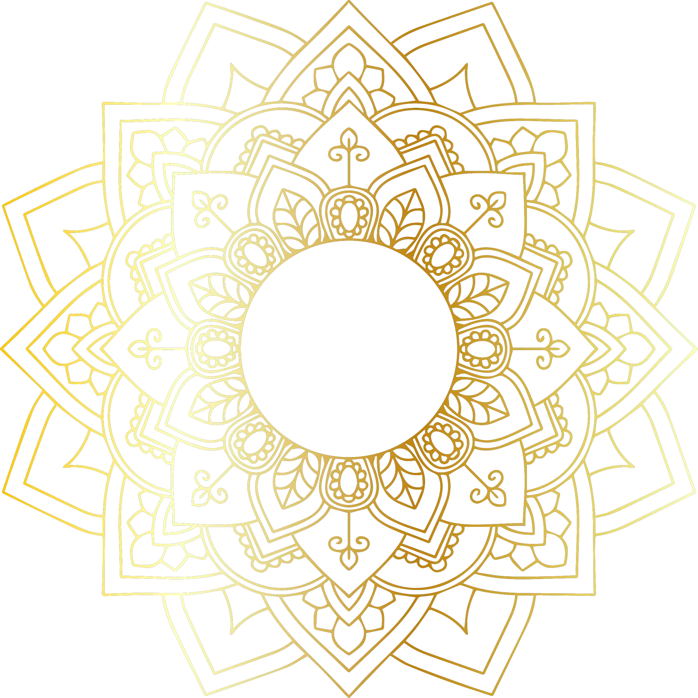 15 Mandala Svg Mandala Vectors Svg Dxf Png Jpg Eps Gold Png Transparent Line