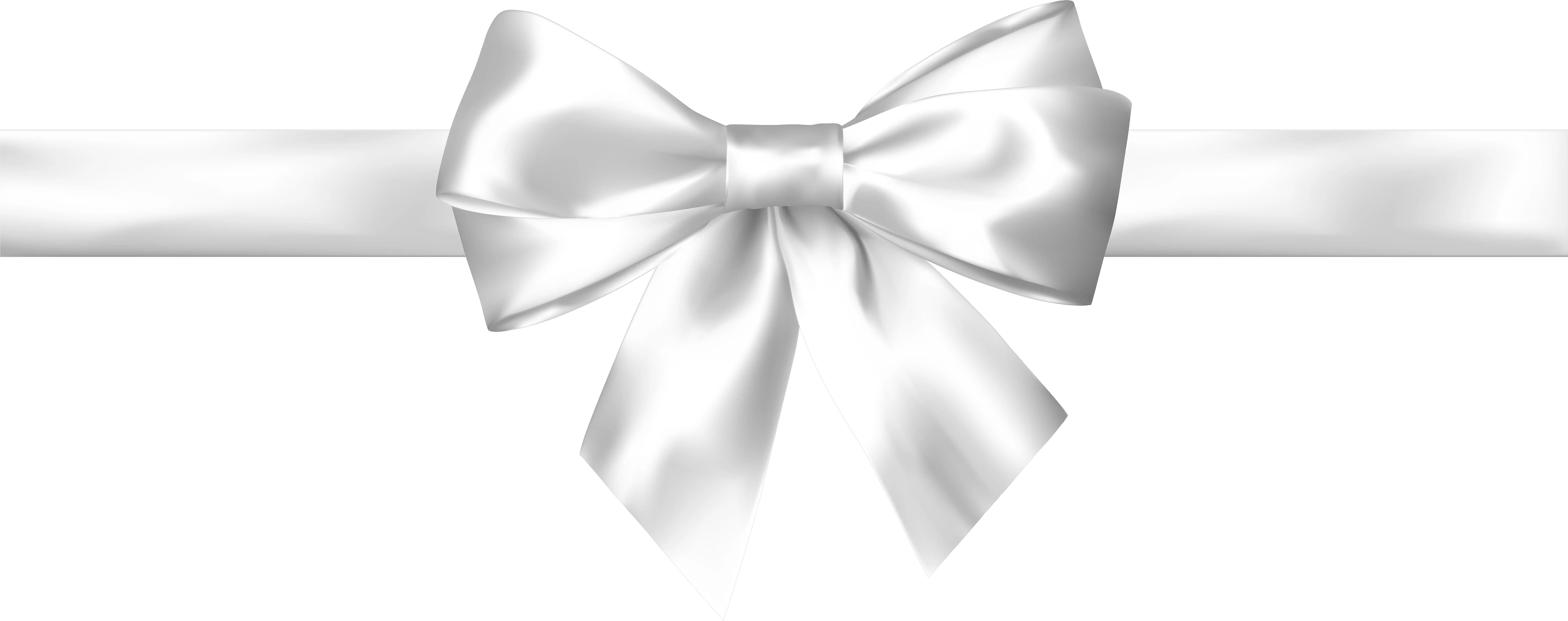 Download Hd White Bow White Ribbon Png Free