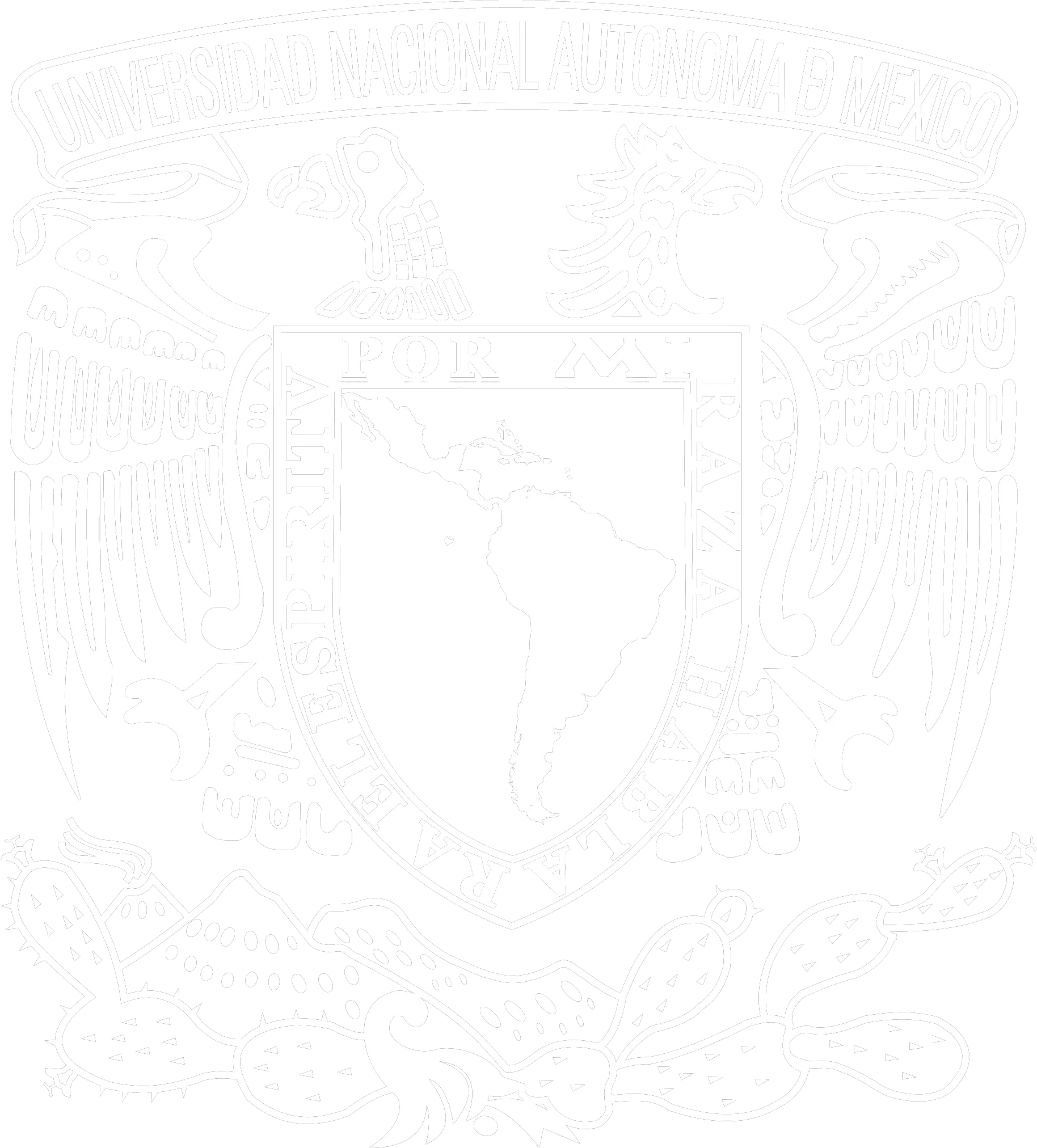 Unam Logo Unam Blanco Png