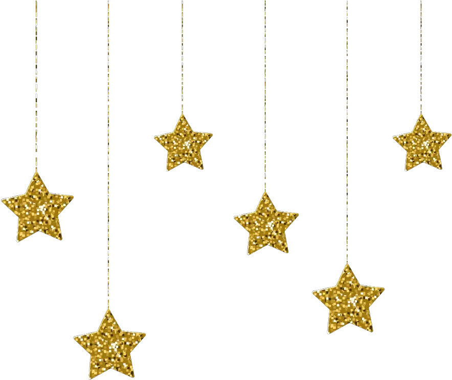 Hanging Gold Stars Png