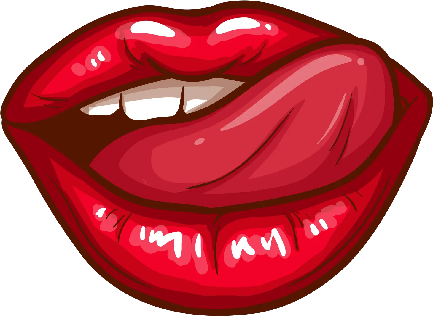 Character Plump Lips Cartoon