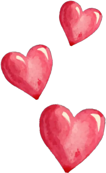 coração heart freetoedit remix emogi vermelho Red Watercolor Hearts Png