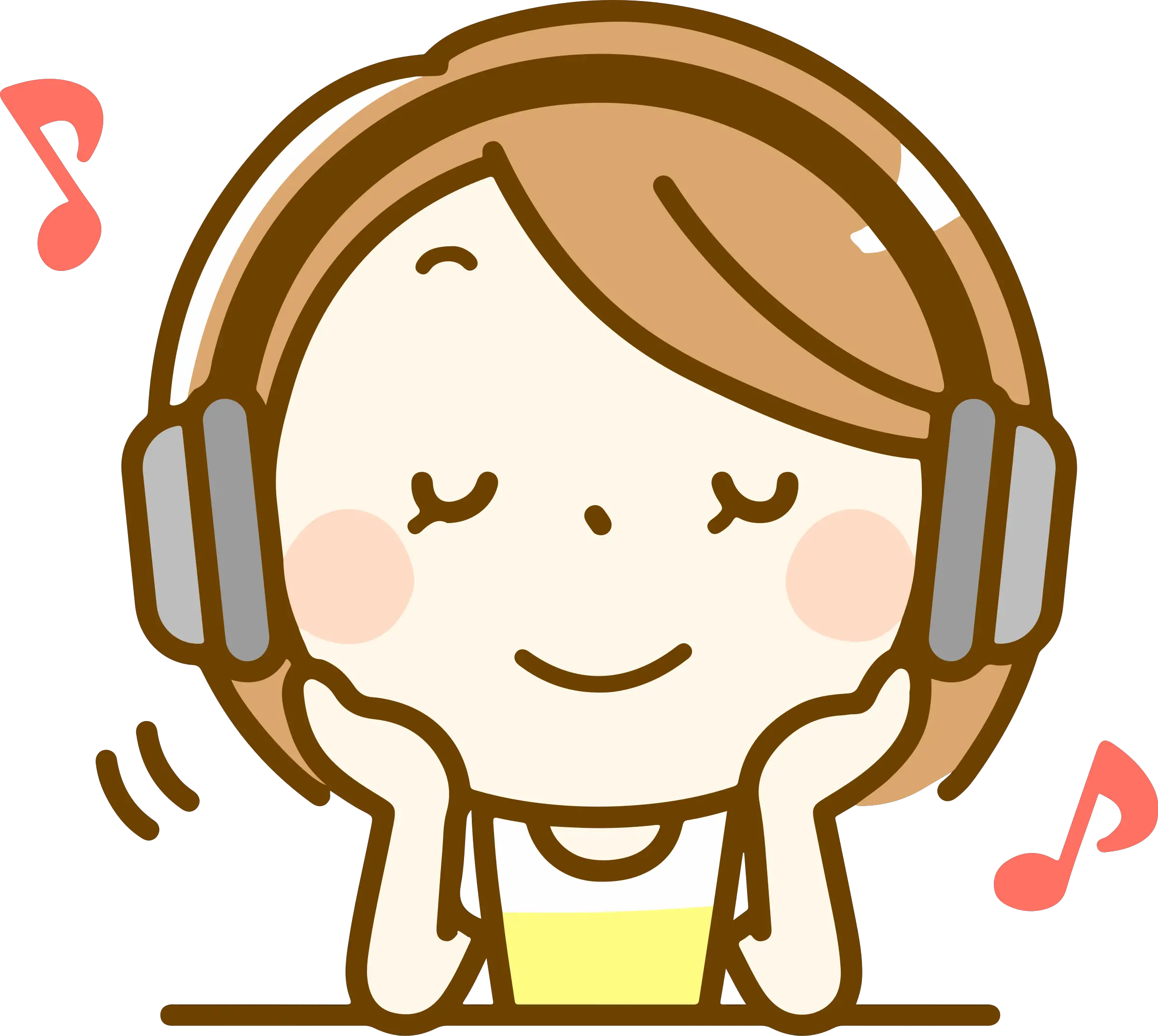 Woman Listening To Music Listen To Music Clipart