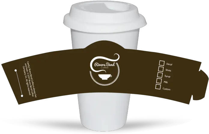 Rivers Bend Coffee Cup Sleeve Template Preview Cup Sleeve Template Psd